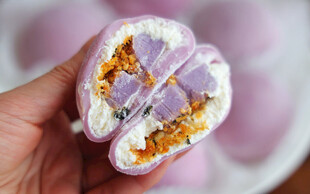 芋泥肉松雪媚娘