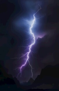 闪电雷电灾难现场素材图片