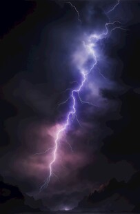 闪电雷电灾难现场素材图片