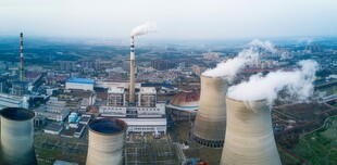 火力发电站燃煤发电厂冷却塔图片