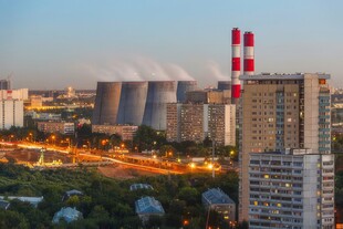 火力发电站燃煤发电厂冷却塔图片