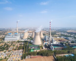 火力发电站燃煤发电厂冷却塔图片