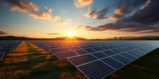 太阳能发电站硅板发电清洁能源