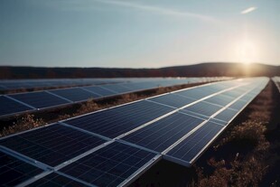 太阳能发电站硅板发电清洁能源