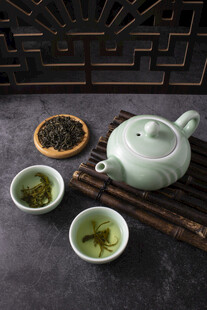 茶文化青瓷泡茶绿茶场景