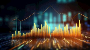 财务数据图表统计全息影像