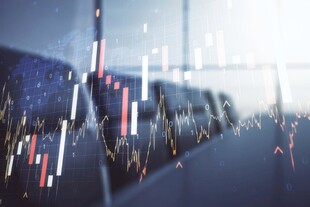 财务数据图表统计全息影像