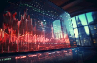 财务数据图表统计全息影像