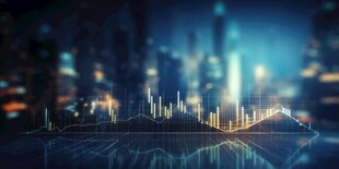 财务数据图表统计全息影像