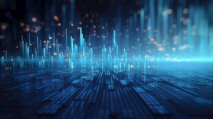 财务数据图表统计全息影像