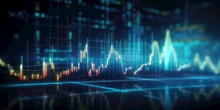 财务数据图表统计全息影像