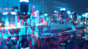 财务数据图表统计全息影像