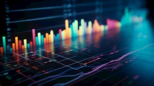 财务数据图表统计全息影像