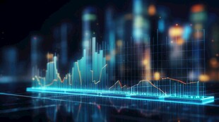 财务数据图表统计全息影像