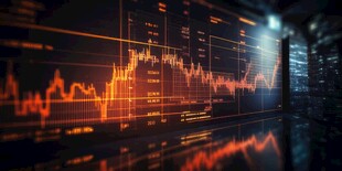 财务数据图表统计全息影像