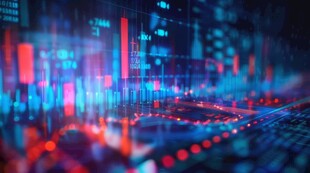 财务数据图表统计全息影像