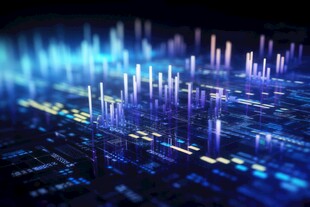 财务数据图表统计全息影像