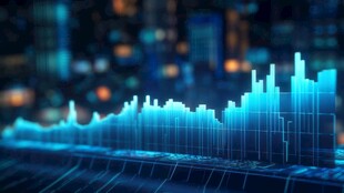 财务数据图表统计全息影像