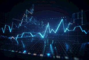 财务数据图表统计全息影像