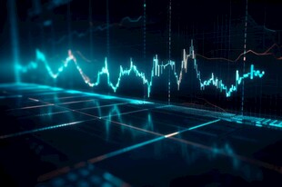 财务数据图表统计全息影像