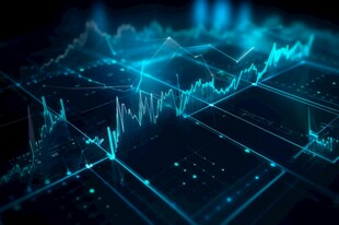 财务数据图表统计全息影像