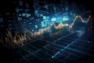 财务数据图表统计全息影像