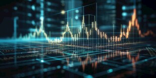 财务数据图表统计全息影像