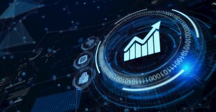 财务数据图表统计全息影像