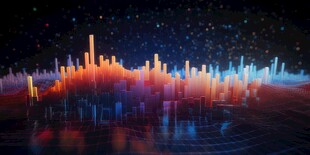 财务数据图表统计全息影像