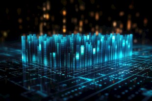 财务数据图表统计全息影像