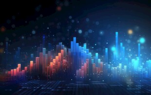 财务数据图表统计全息影像