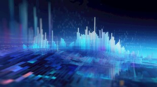 财务数据图表统计全息影像