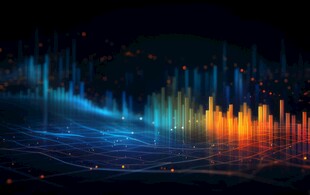 财务数据图表统计全息影像