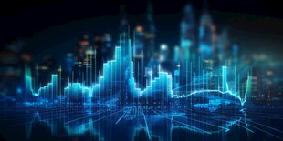 财务数据图表统计全息影像