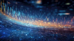 财务数据图表统计全息影像