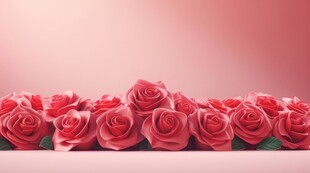 红玫瑰礼物蝴蝶结情人节素材图片