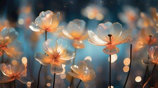 清爽鲜花花瓣花朵露珠背景图