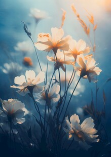 清爽鲜花花瓣花朵露珠背景图