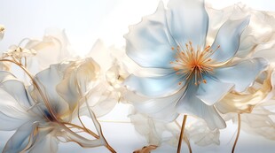 清爽鲜花花瓣花朵露珠背景图