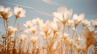 清爽鲜花花瓣花朵露珠背景图