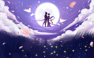 七夕情人节海报展板