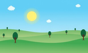 春光明媚户外风景鲜花草地