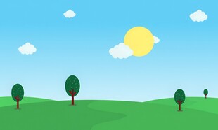 春光明媚户外风景鲜花草地