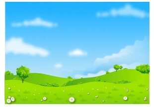 春光明媚户外风景鲜花草地