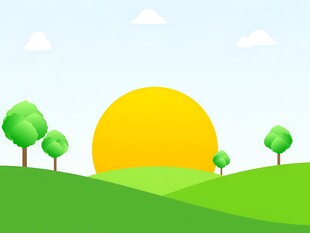 春光明媚户外风景鲜花草地