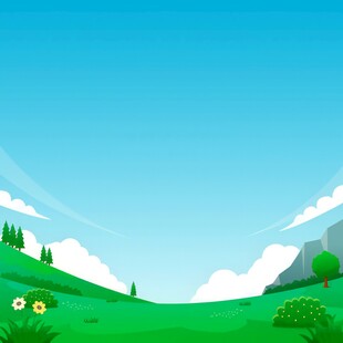 春光明媚户外风景鲜花草地