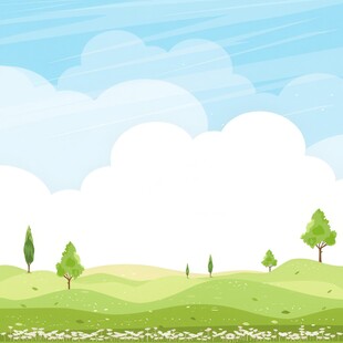 春光明媚户外风景鲜花草地