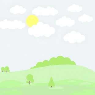 春光明媚户外风景鲜花草地