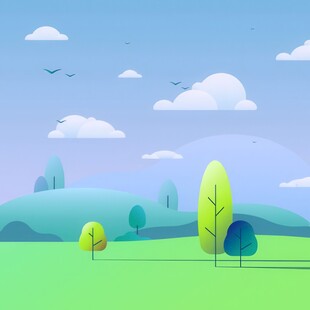 春光明媚户外风景鲜花草地