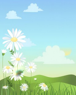 春光明媚户外风景鲜花草地